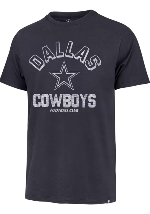 Men's '47 Dallas Cowboys Navy Blue Retrograde Franklin Tee