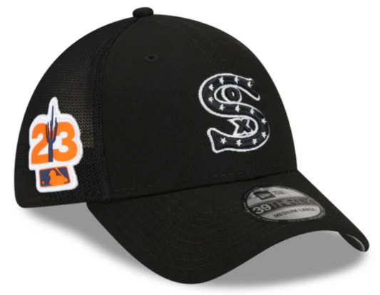 Men's Chicago White Sox New Era Black 2023 Spring Training 39THIRTY Flex-Fit Hat