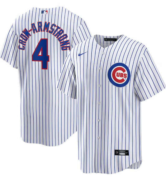 NIKE Men's Chicago Cubs Pete Crow-Armstrong #4 White Home Replica Jersey