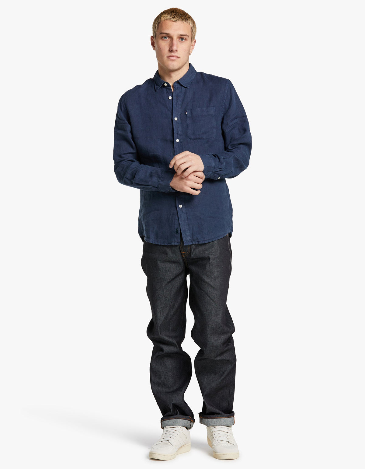Hampton Linen Shirt - Navy