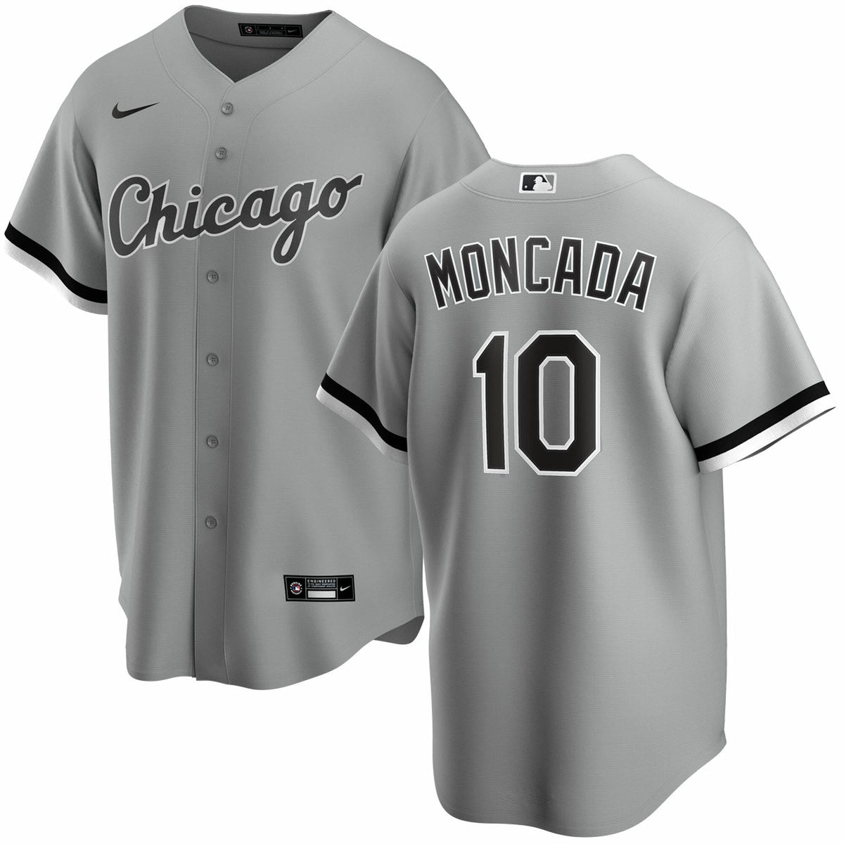 Men's Yoan Moncada Chicago White Sox Nike Gray Road Replica Team Jersey