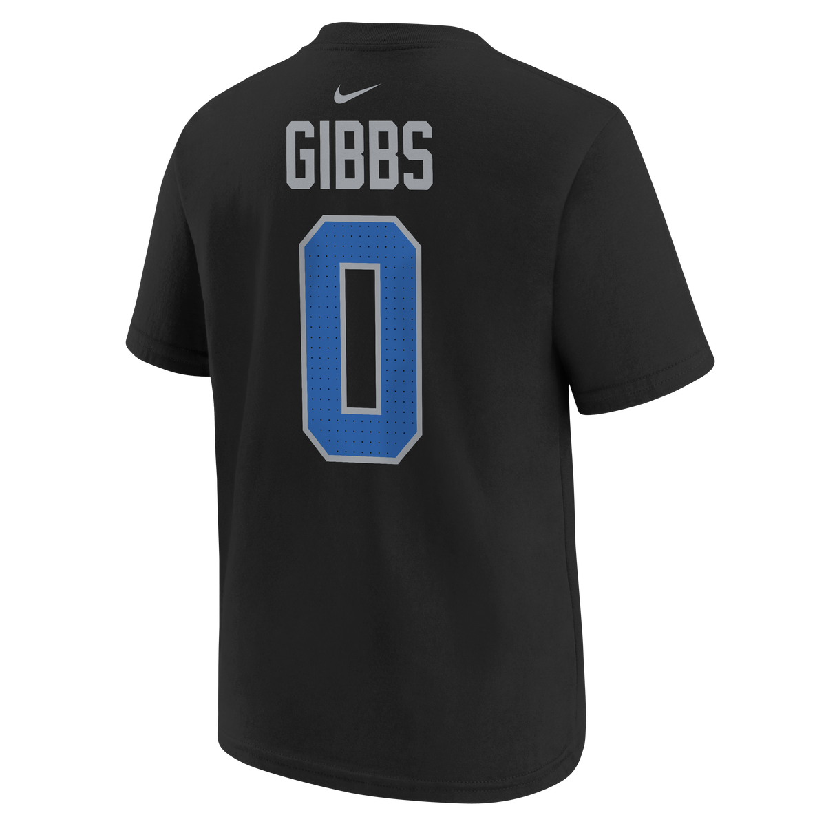 Youth Jahmyr Gibbs Detroit Lions Nike Black FUSE Name & Number T-Shirt