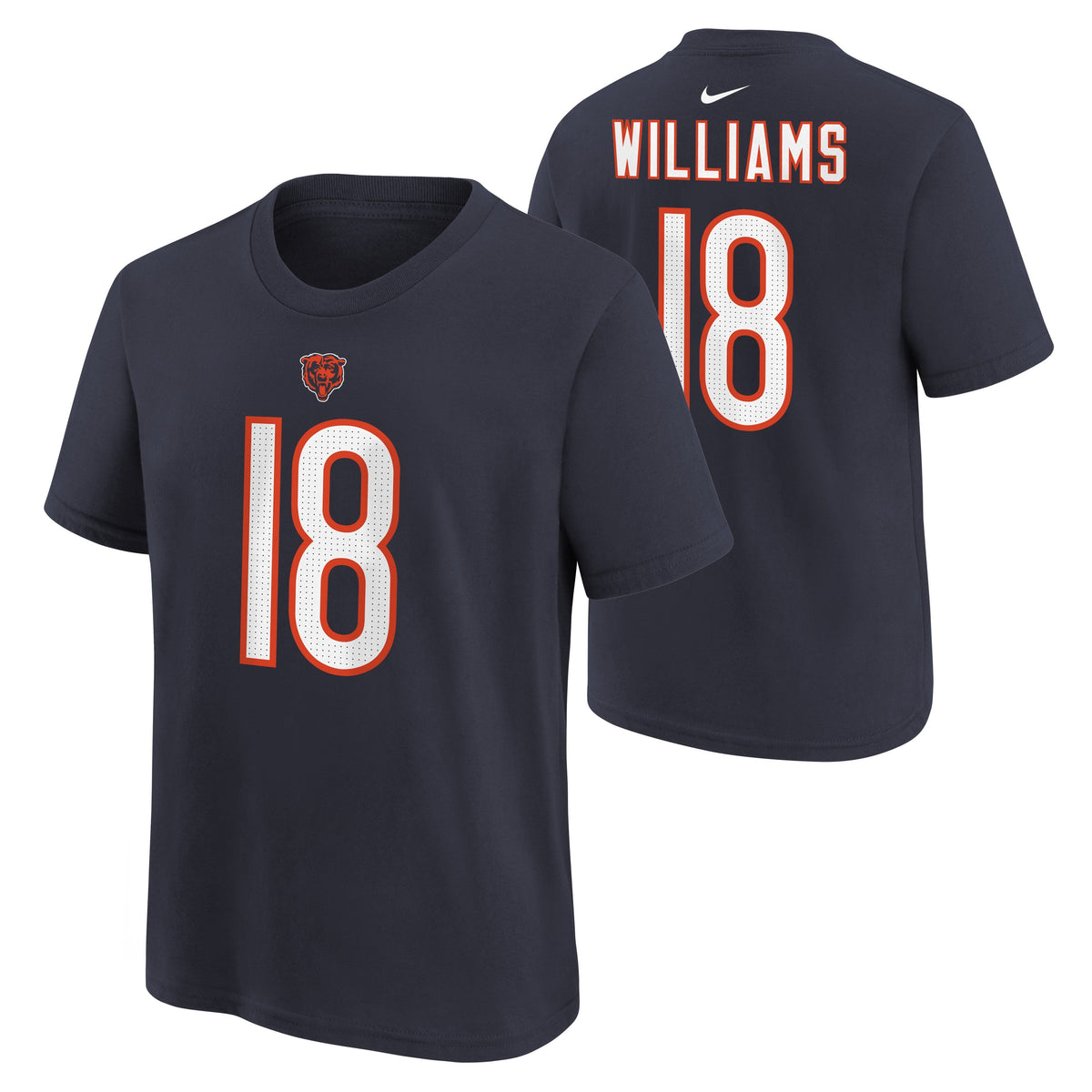 Youth Caleb Williams Chicago Bears Nike Navy FUSE Name & Number T-Shirt