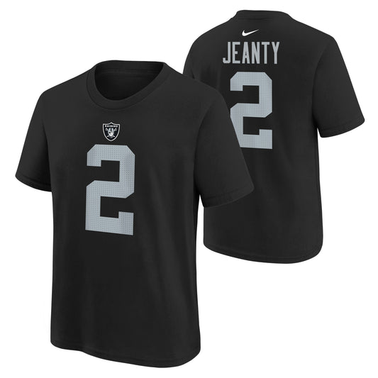 Youth Nike Ashton Jeanty Las Vegas Raiders Black Name & Number T-Shirt