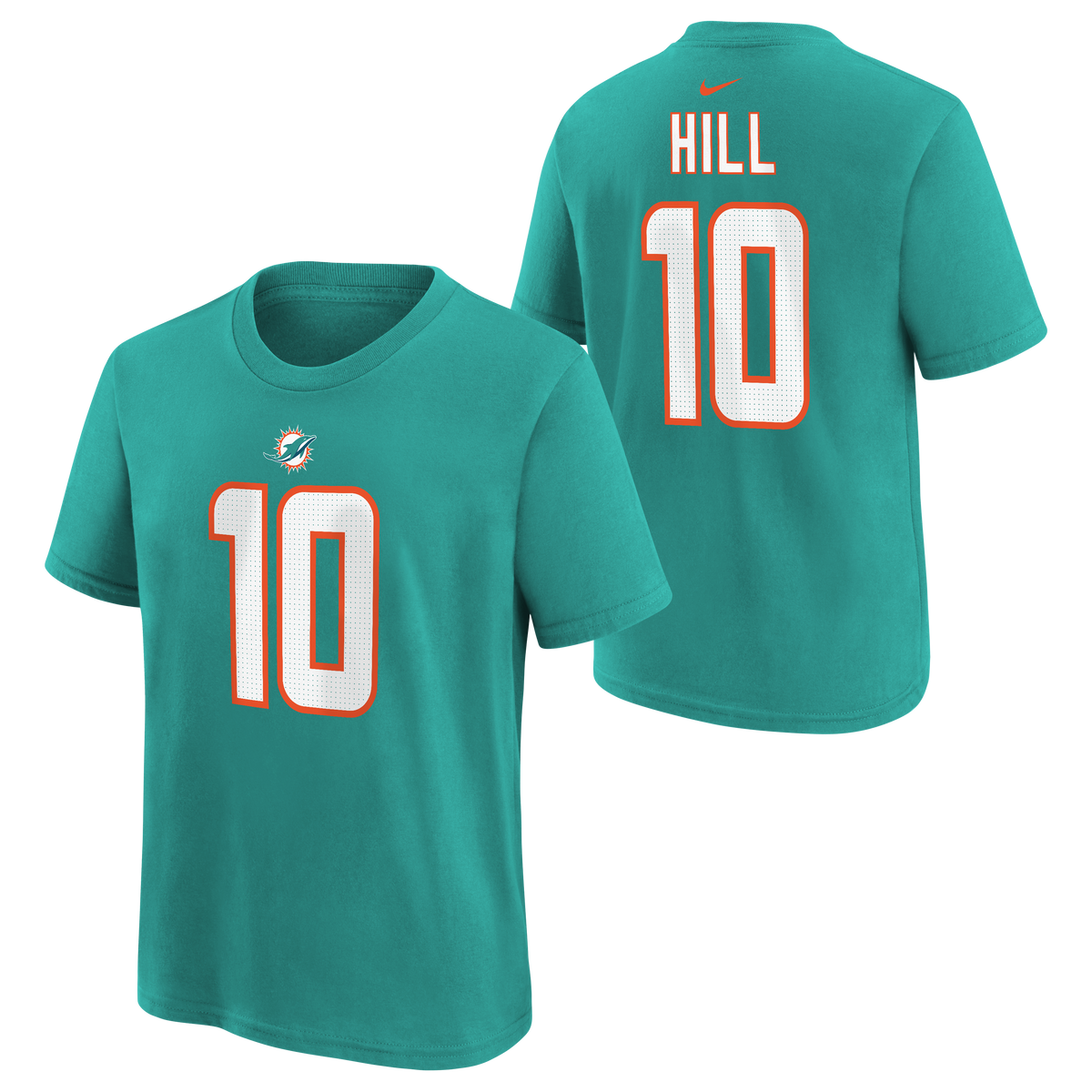 Youth Miami Dolphins Tyreek Hill Nike Aqua Player FUSE Name & Number T-Shirt