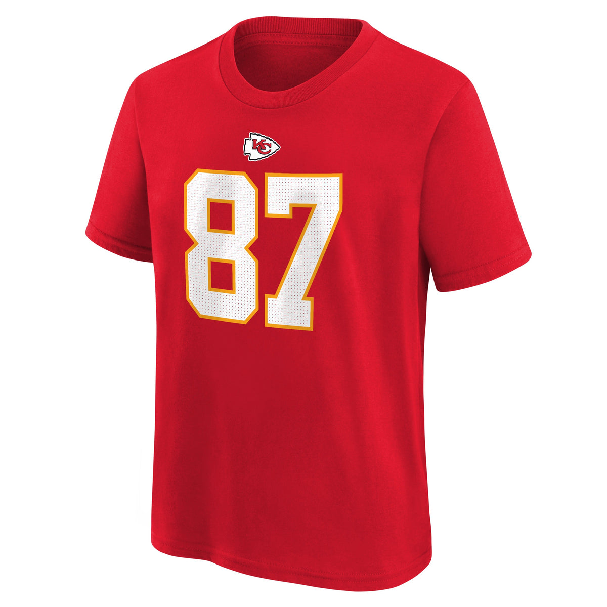 Youth Kansas City Chiefs Travis Kelce Nike Red FUSE Name & Number T-Shirt