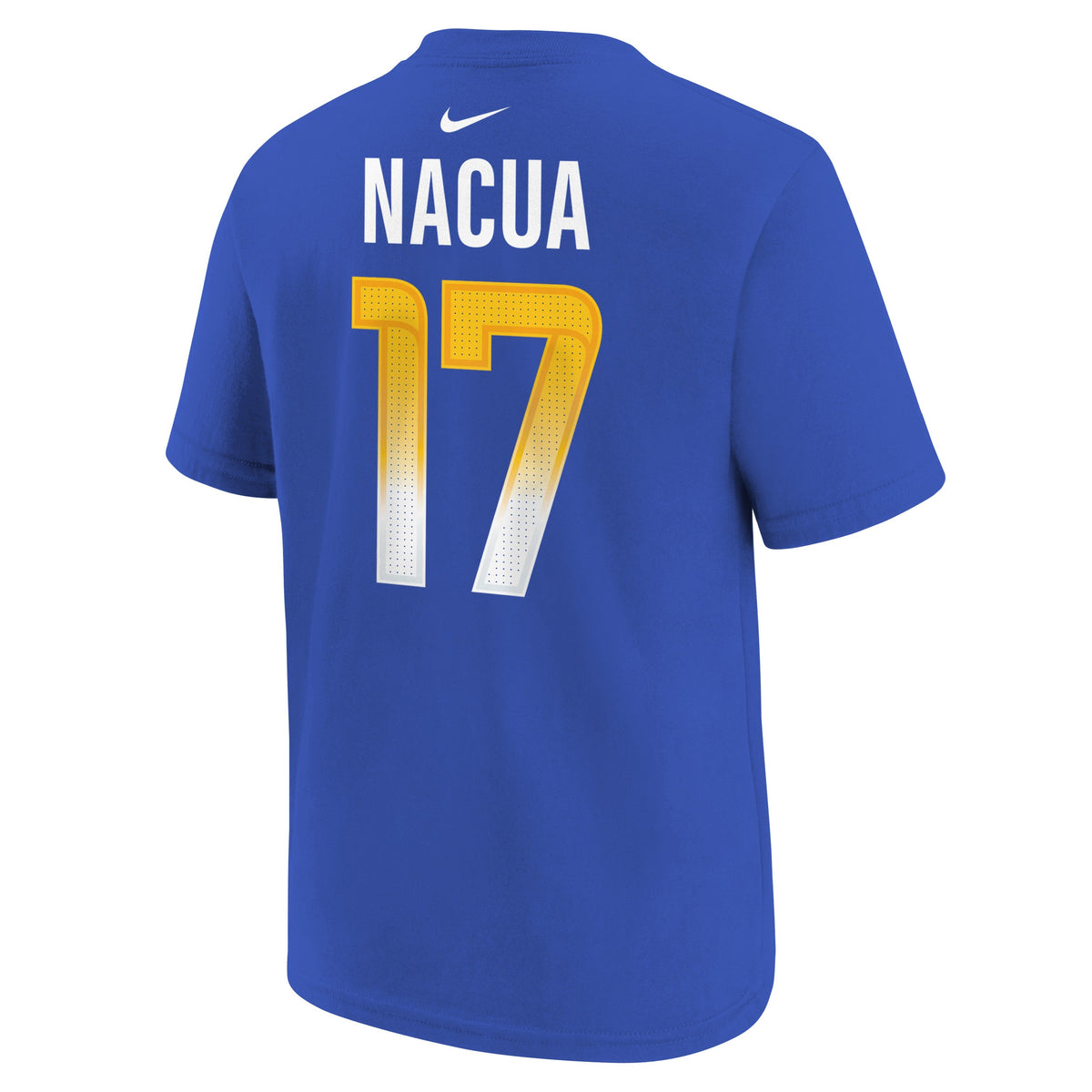 Youth Puka Nacua Los Angeles Rams Rookie #17 Royal Blue Nike FUSE Name and Number Tee