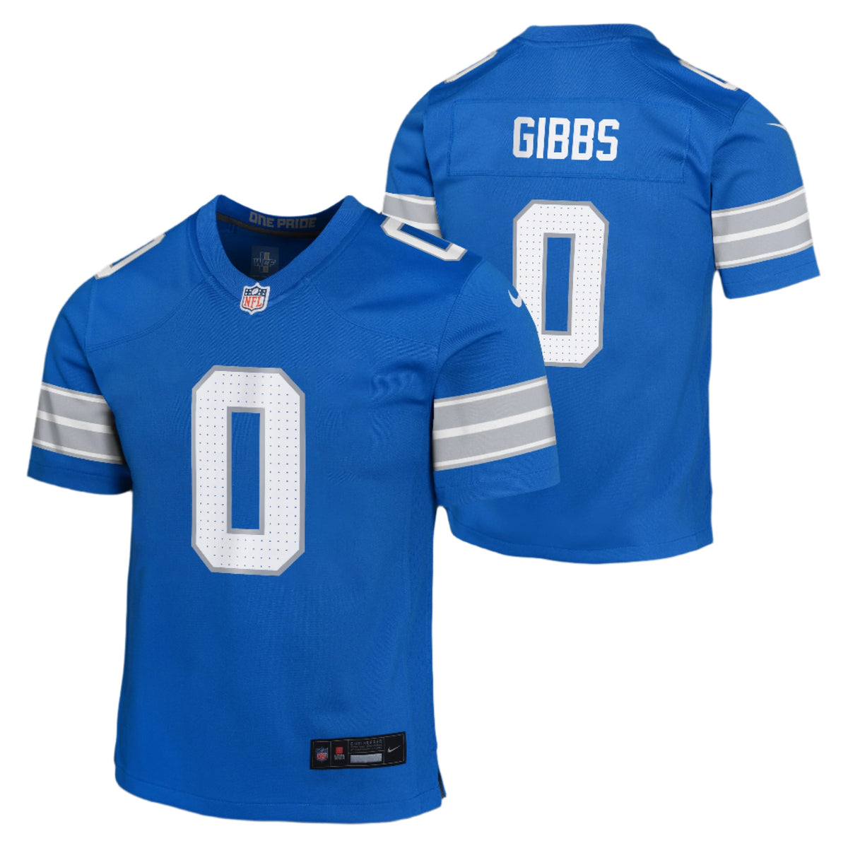 Youth Detroit Lions Jahmyr Gibbs #0 Nike Blue Game Jersey