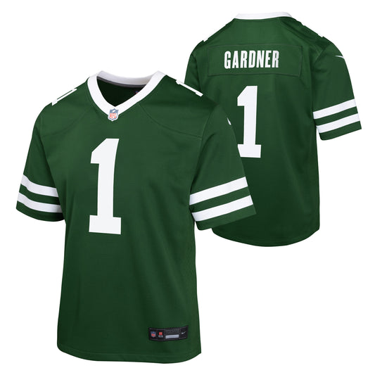 Youth Sauce Gardner New York Jets Nike Green Game Replica Jersey