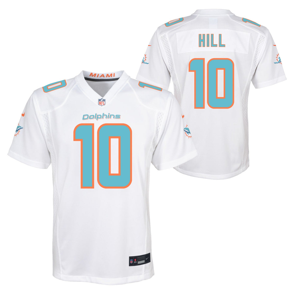 Youth Tyreek Hill Miami Dolphins Nike White Game Replica Jersey