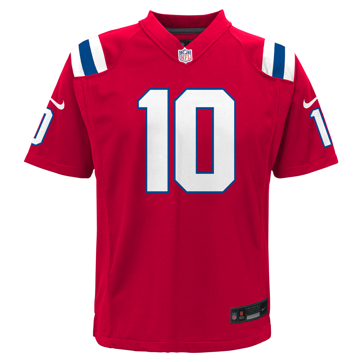 Youth Drake Maye New England Patriots Nike Red Alternate Jersey