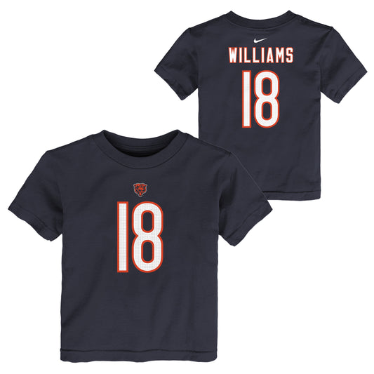 Kids Caleb Williams Chicago Bears Nike Navy Child FUSE Name & Number T-Shirt
