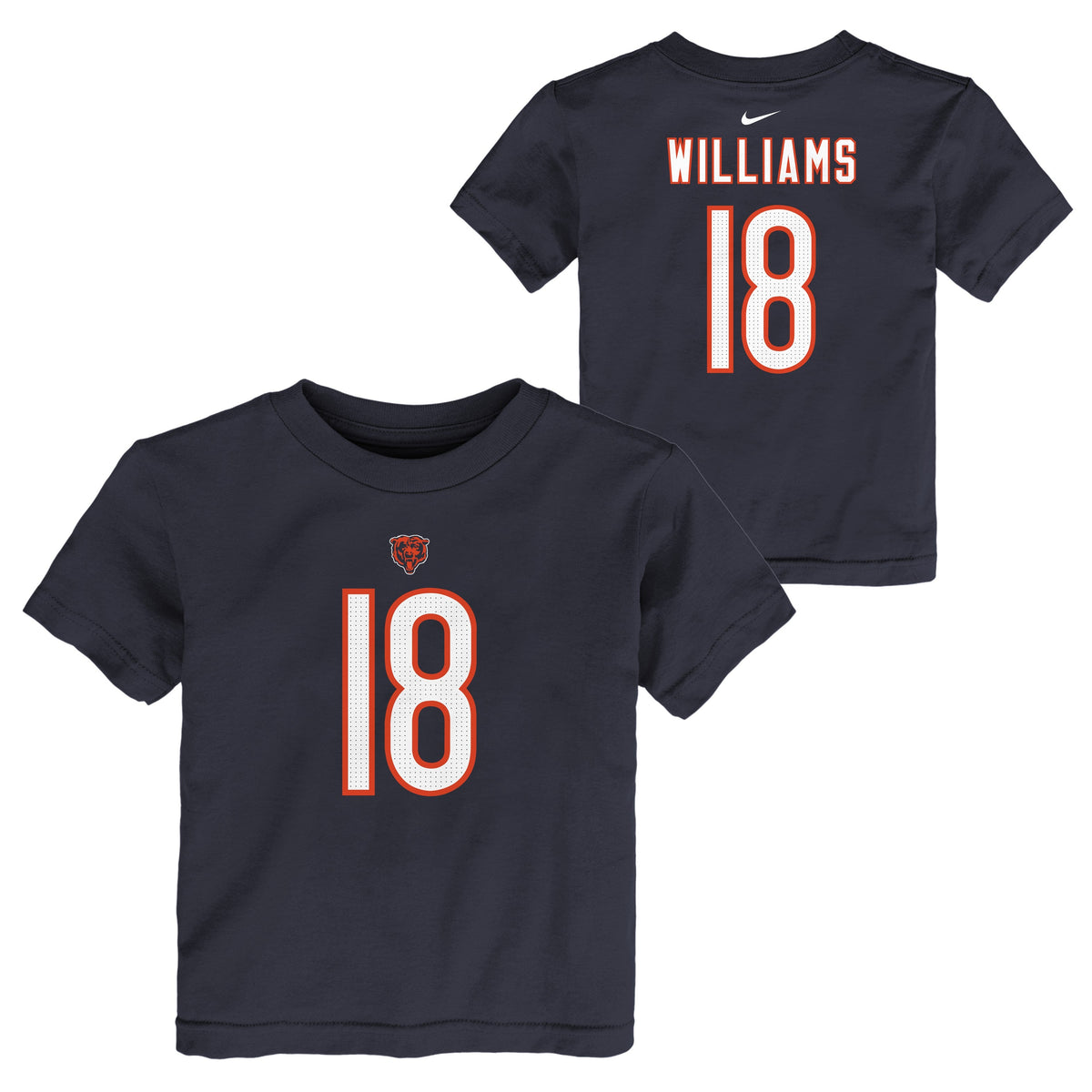 Toddler Caleb Williams Chicago Bears Nike Navy FUSE Name & Number T-Shirt