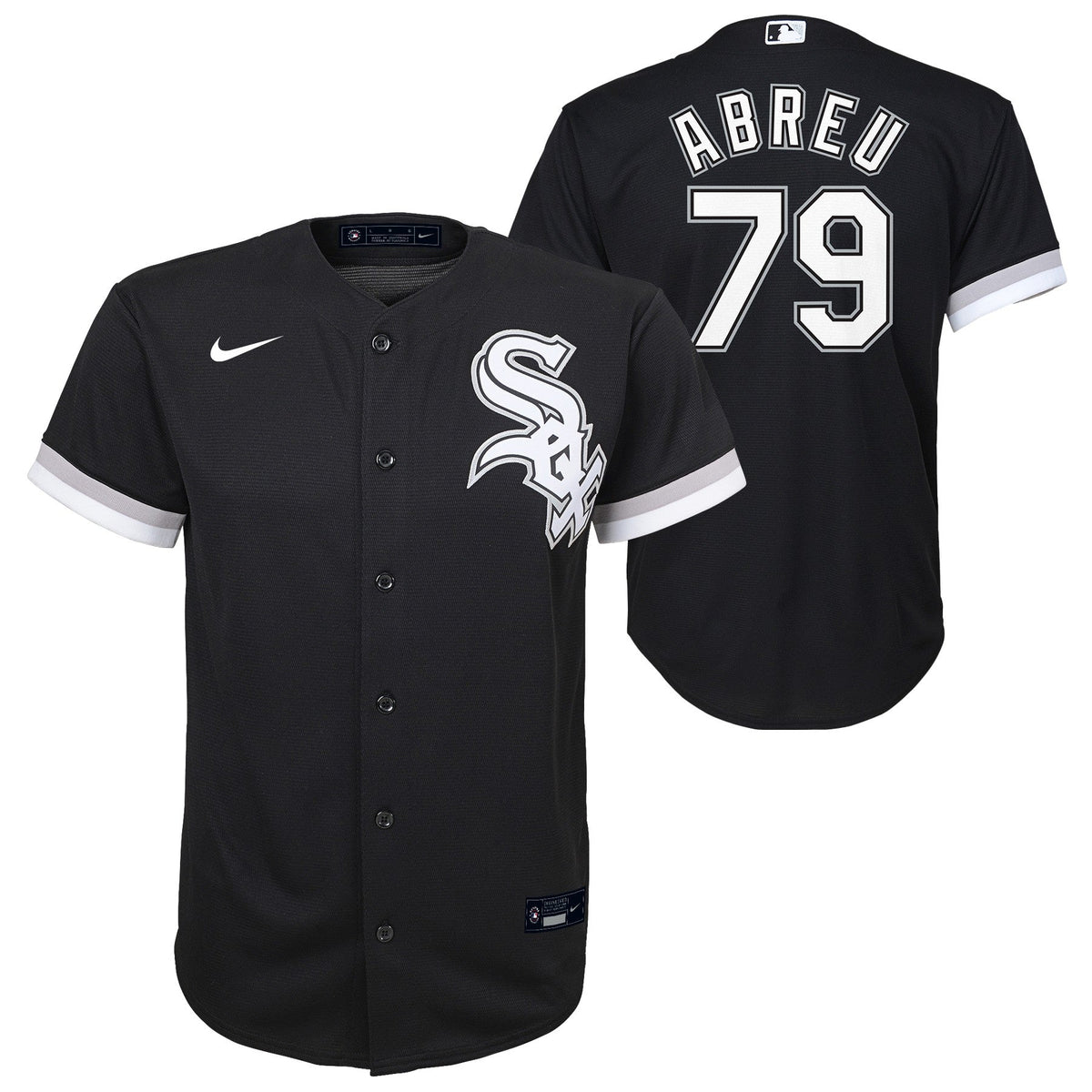 Child Jose Abreu Chicago White Sox Nike Black Alternate Replica Team Jersey