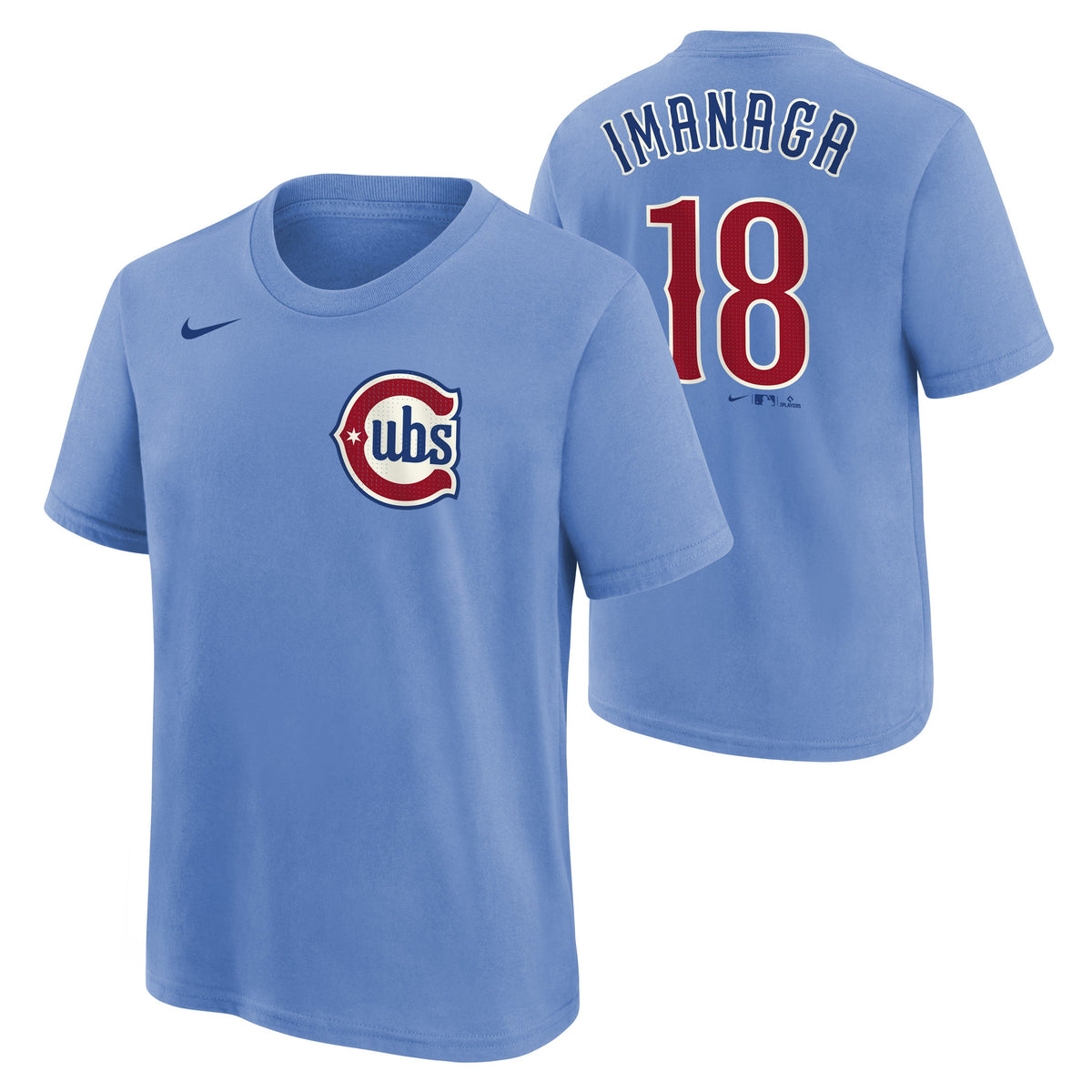 Youth Chicago Cubs Shota Imanaga Blues Alternate 2 FUSE Nike Name And Number Tee
