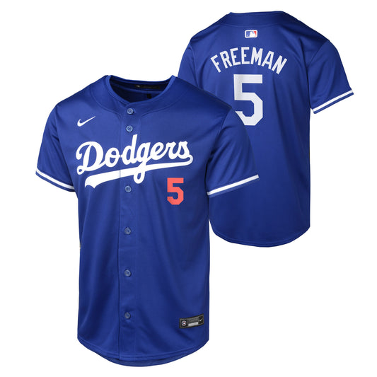 Youth Freddie Freeman Los Angeles Dodgers NIKE Royal Blue Alternate Limited Replica Jersey