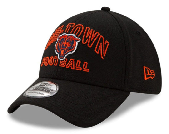 Men's Chicago Bears New Era 2020 NFL Draft Alternate Black 39THIRTY Flex Hat