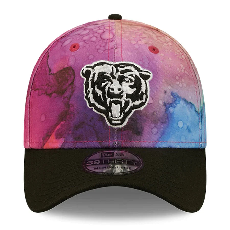 Men's Chicago Bears New Era Crucial Catch 2022 NFL Sideline Mascot Logo Ink 39THIRTY Flex Hat