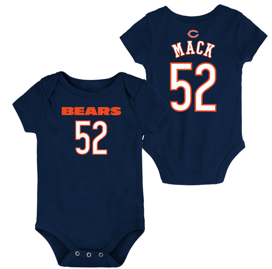 Chicago Bears Infant Navy Khalil Mack Creeper