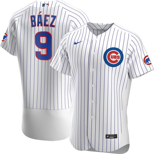 Men's Chicago Cubs Javier Baez Nike White Home Authentic Player Jersey