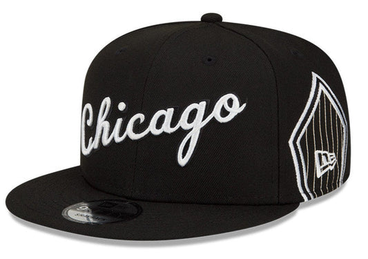 Men's Chicago Bulls 2021-2022 City Edition Alternate Black New Era 9FIFTY Snapback Hat