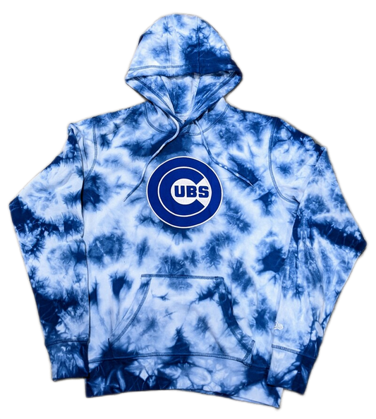 Mens Chicago Cubs New Era Tie-Dye Hoodie