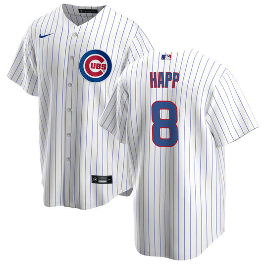 NIKE Youth Ian Happ Chicago Cubs White Home Premium Twill Replica Jersey