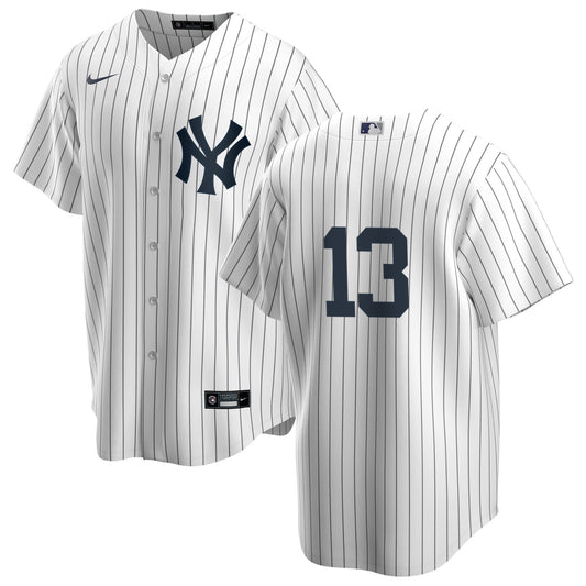 Men's Nike Jazz Chisholm #13 White New York Yankees Home Official Replica Player Jersey