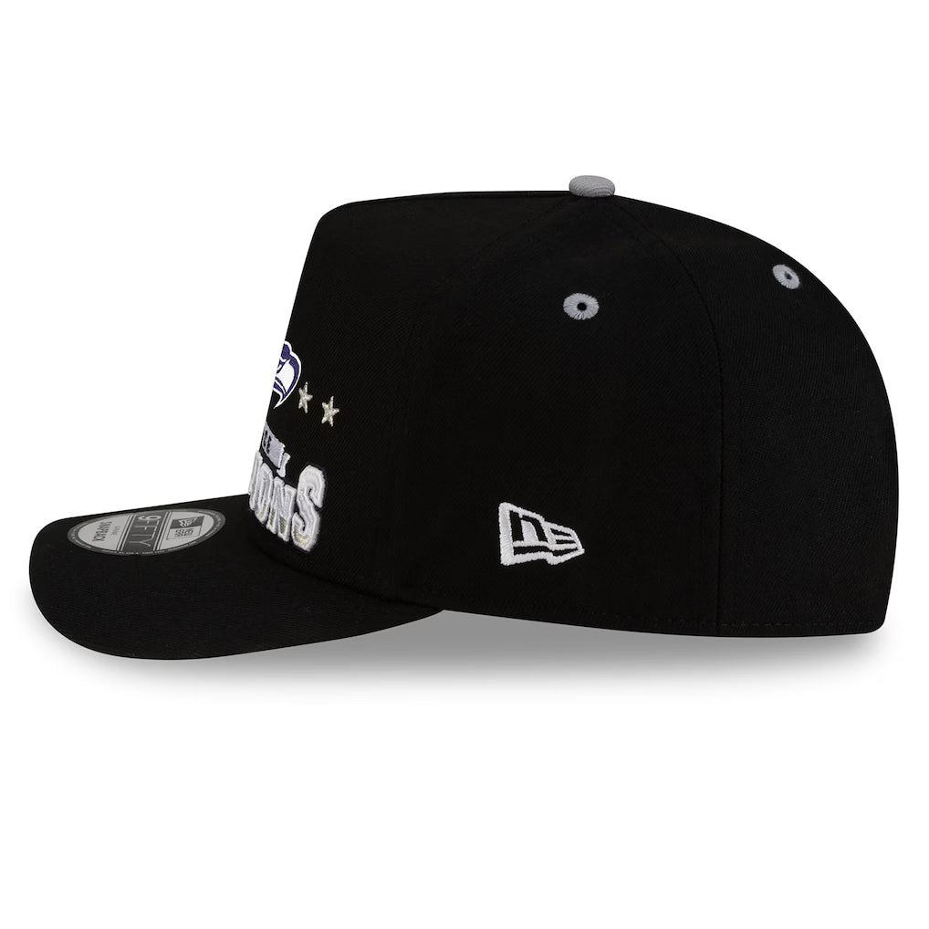 Men's Seattle Seahawks New Era Charcoal Super Bowl LX 9FORTY A-Frame Trucker Adjustable Hat
