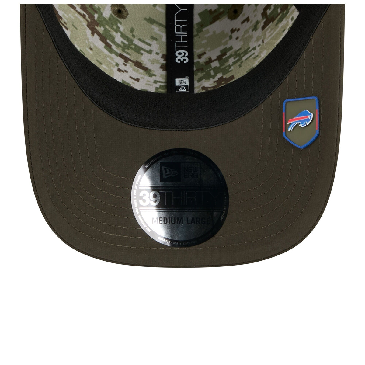 Men's Buffalo Bills New Era Green 2025 Salute to Service 39THIRTY Flex Hat