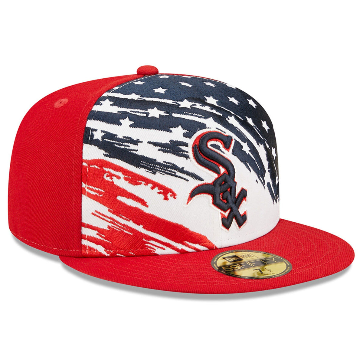 Chicago White Sox 2022 4th of July Stars and Stripes Authentic Collection Red 59FIFTY Fitted Hat