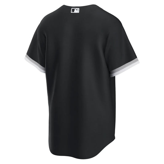 Men's NIKE Chicago White Sox Alternate Black Replica Custom Jersey with Triple Layer Twill