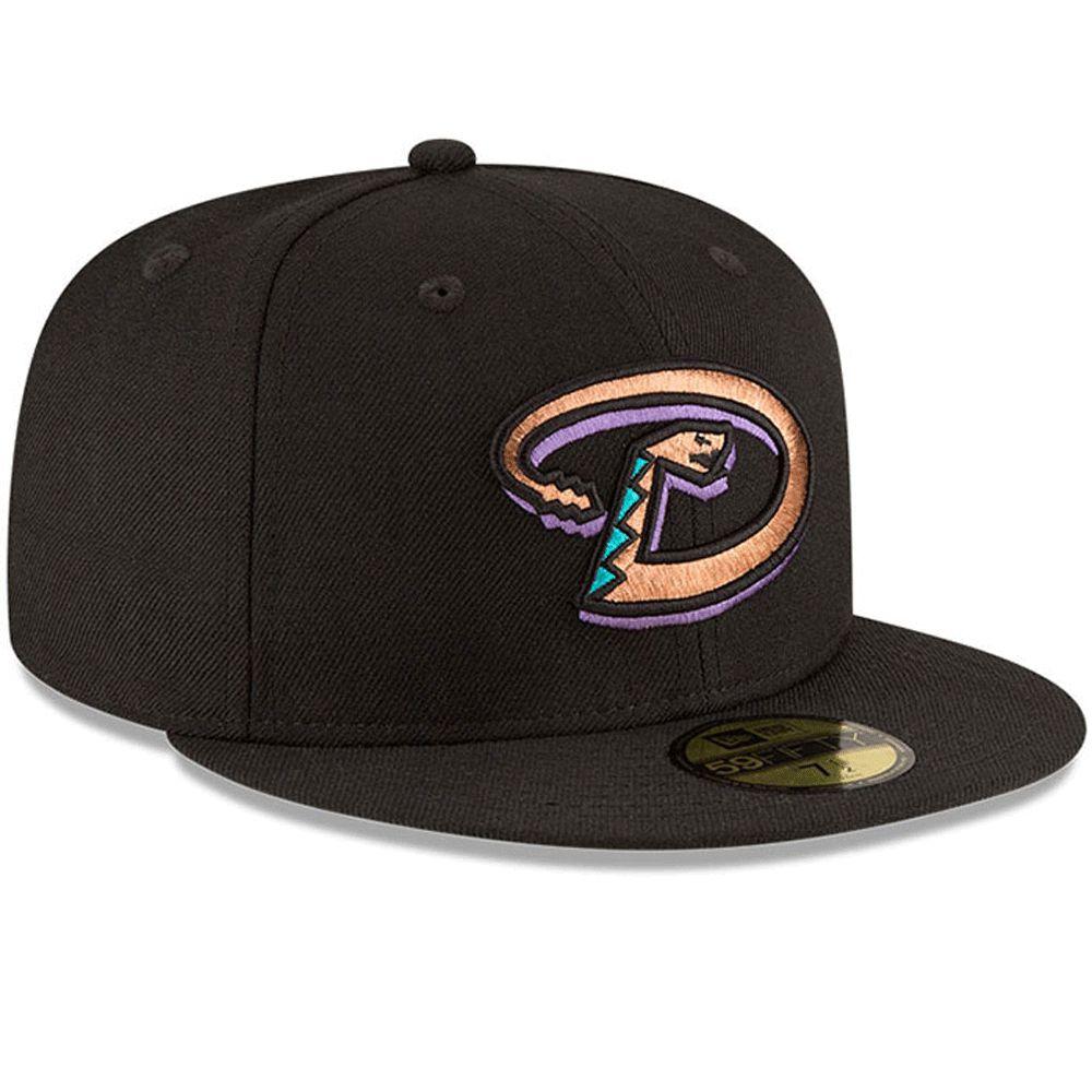 Men's Arizona Diamondbacks New Era Black 2001 World Series Wool 59FIFTY Fitted Hat