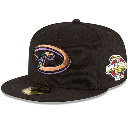 Men's Arizona Diamondbacks New Era Black 2001 World Series Wool 59FIFTY Fitted Hat