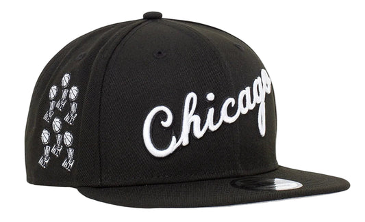 Men's Chicago Bulls 2021-2022 City Edition Trophy's Black New Era 9FIFTY Snapback Hat