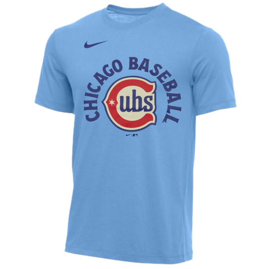 Men's Chicago Cubs Nike Valor Blue Outpace T-Shirt