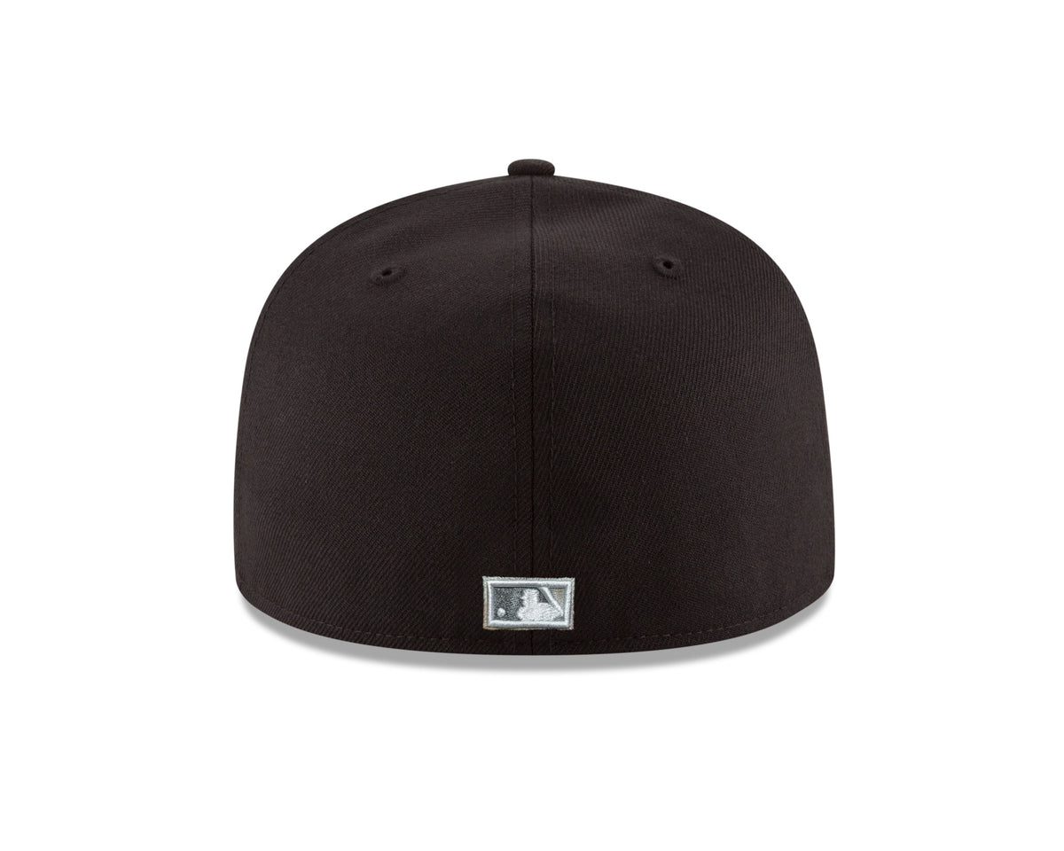 Chicago Cubs New Era Black Static 59FIFTY Fitted Hat