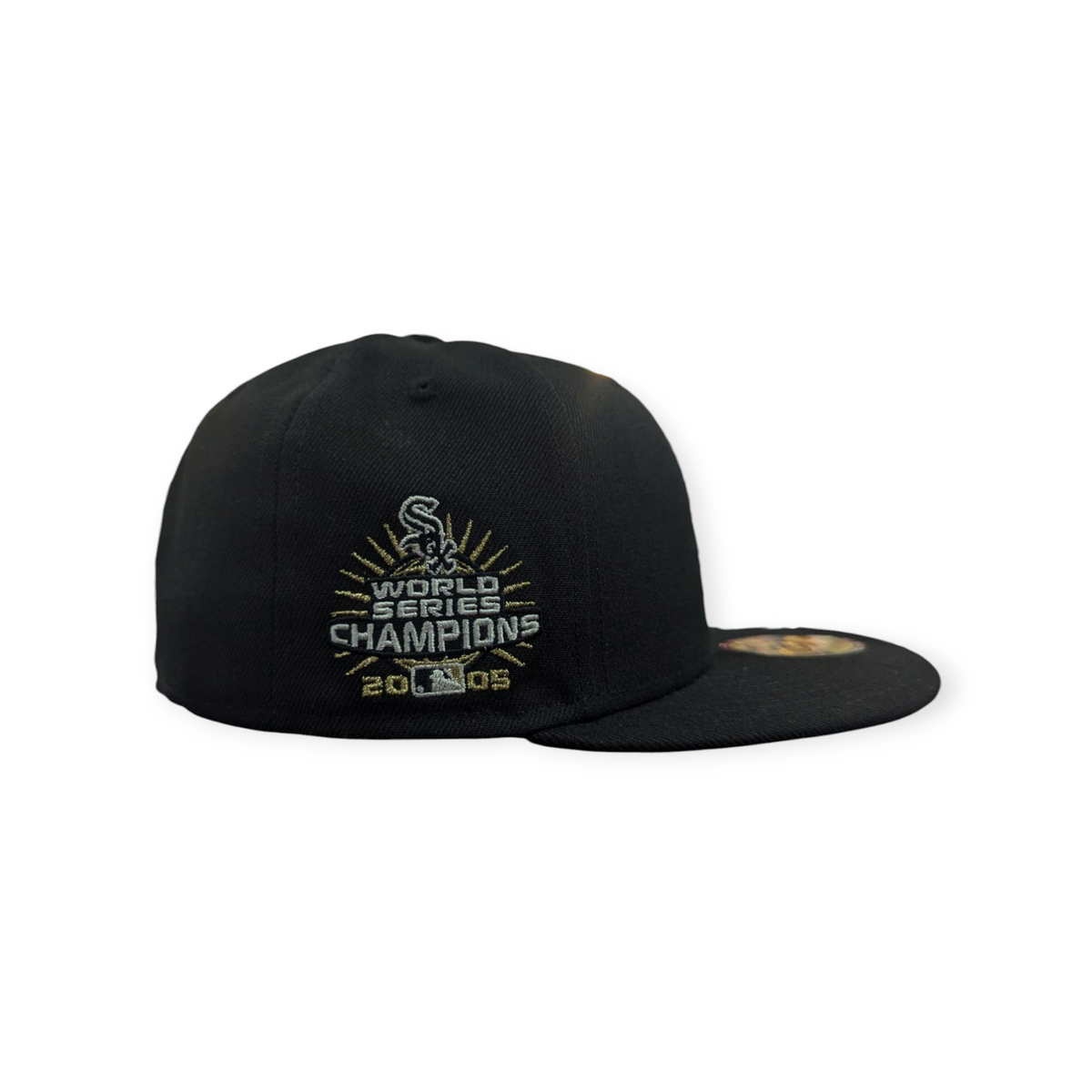 Chicago White Sox New Era 2005 World Series Champions Black and Gold 59FIFTY Fitted Hat