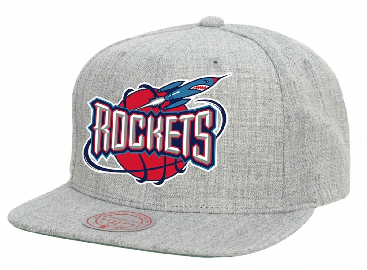 Houston Rockets HWC Gray Heather 2.0 Mitchell & Ness Snapback Hat