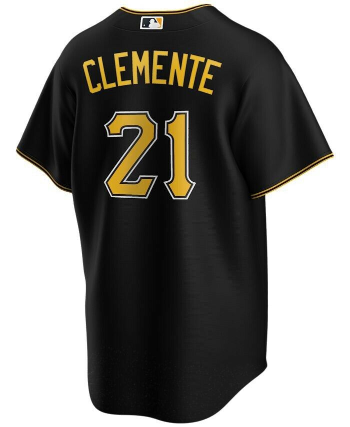 Men's Pittsburgh Pirates Roberto Clemente Nike Black Alternate Replica Jersey