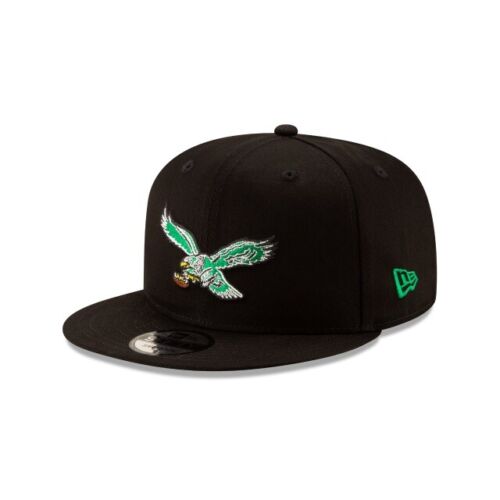 Philadelphia Eagles New Era Black Classic Logo 9FIFTY Adjustable Snapback Hat