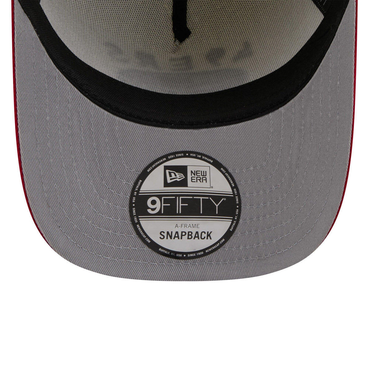 Men's San Francisco 49ers New Era 2025 NFL Draft Cream/Scarlet A-Frame 9FIFTY Snapback Adjustable Hat