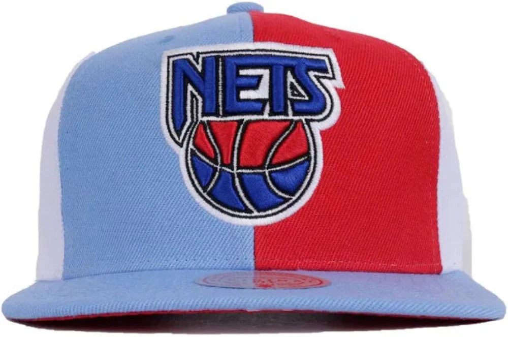 Men's New Jersey Nets Mitchell & Ness NBA Pinwheel Snapback Hat