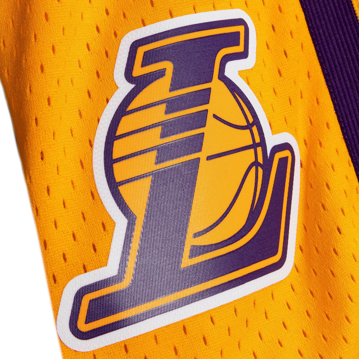 Los Angeles Lakers Mitchell and Ness Hardwood Classics 2009-2010 Home White Swingman Shorts