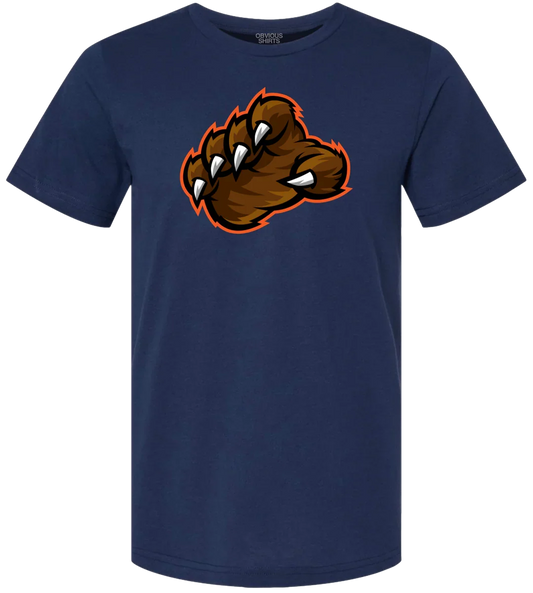 Men's Chicago Bears "Bear Claw" Obvious Shirts Navy Tee