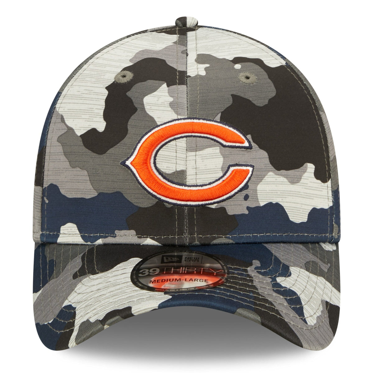 Men's Chicago Bears New Era Camo 2022 NFL Training Camp Official 39THIRTY Flex Hat