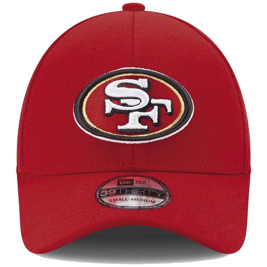 Mens San Francisco 49ers New Era Scarlet 39THIRTY Team Classic Flex Hat