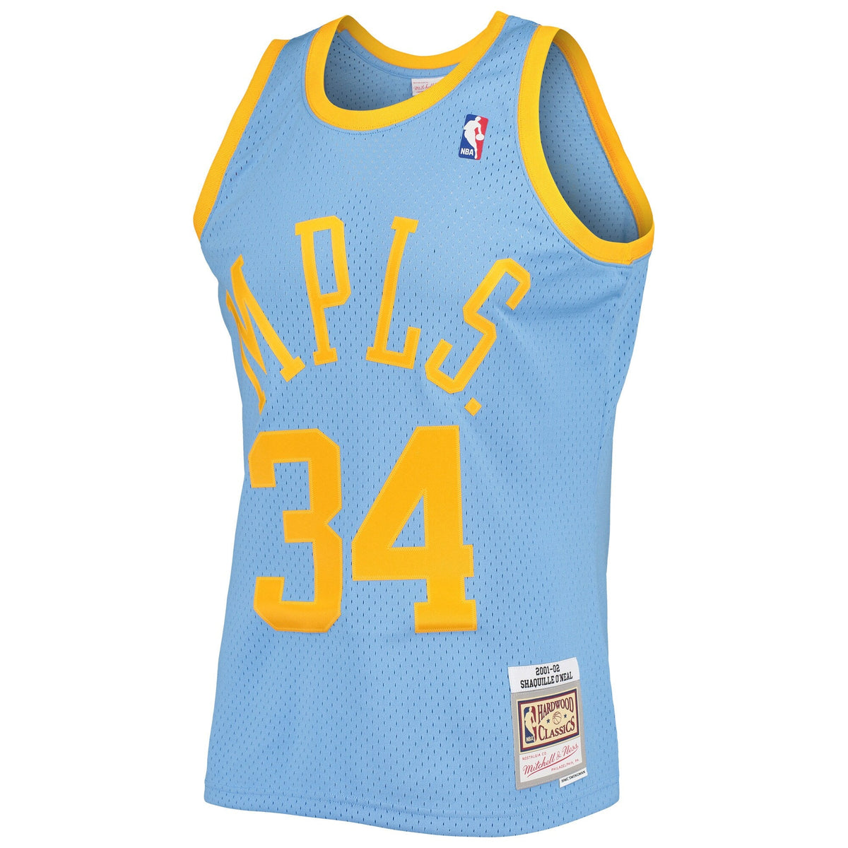 Men's Shaquille O'Neal Los Angeles Lakers Mitchell & Ness 2001-02 Hardwood Classics Swingman Jersey - Powder Blue