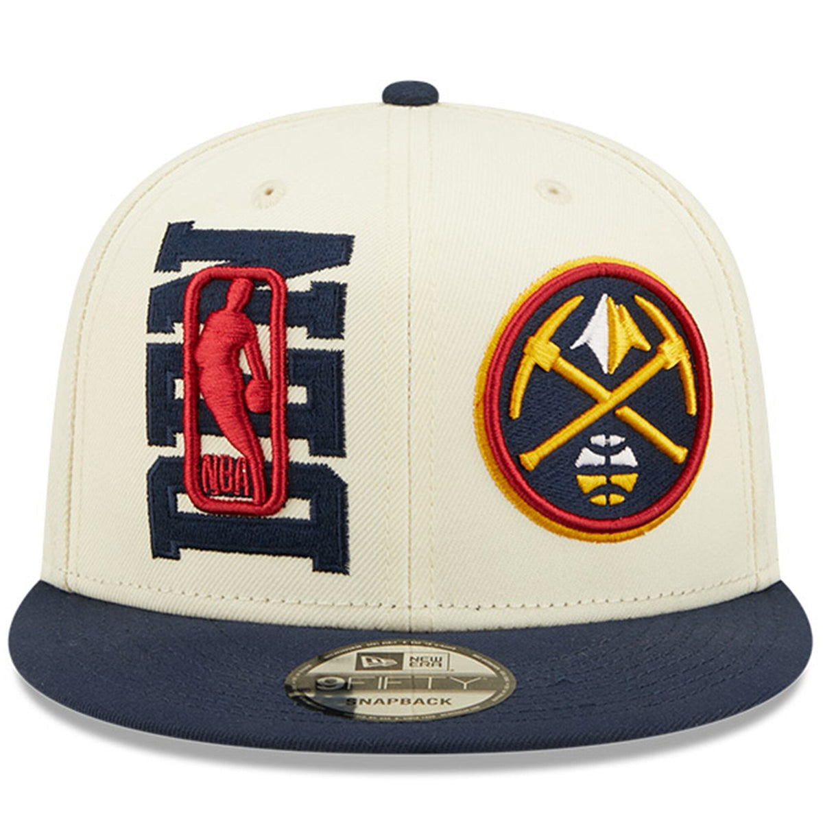 Denver Nuggets New Era 2022 NBA Draft 9FIFTY Snapback Adjustable Hat - Cream/Navy