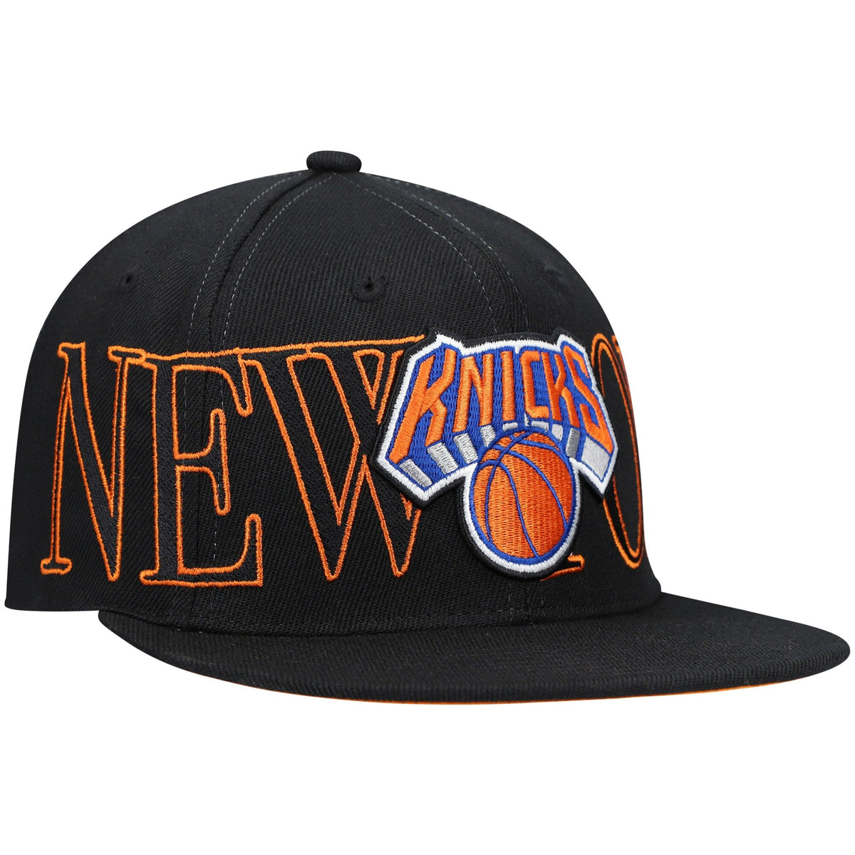 Men's Mitchell & Ness Black New York Knicks Winner Circle Snapback Hat